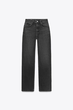 TRF HIGH-WAIST STRAIGHT LEG JEANS - Zara фото 6