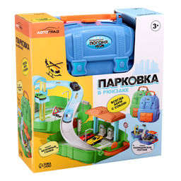 Парковка в рюкзаке Полицейская погоня, 3 машинки, 1 вертолёт - Автоград фото 10