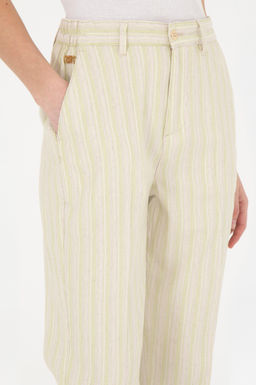 Женские брюки из плотной ткани фисташкового цвета - U.s. polo assn фото 6