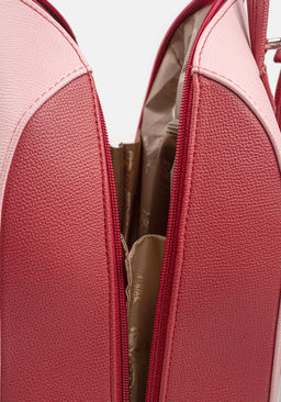 Рюкзак Модель №1528 | кожзам | гладкий | красный розовый | Р831-9 | 32592 - L-craft фото 6