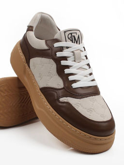 03-X79173-A2 BROWN/BEIGE Кроссовки мужские (натуральная кожа, нубук) - Фабричный китай фото 12