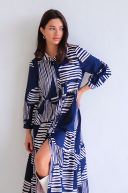 Martichelli Платье синее спринтом  фото 9