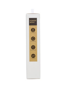 Внешний аккумулятор Luazon PB-05, 6000 мАч, 3хUSB, 2 А, дисплей, фонарик, белый