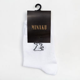 Цена за 4 шт. Носки женские MINAKU «Зайчик», цвет белый, размер 36-37 (23 см)