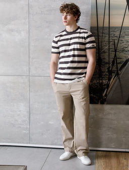 VILATTE / Брюки с поясом на резинке из эластичного твилла  фото 5