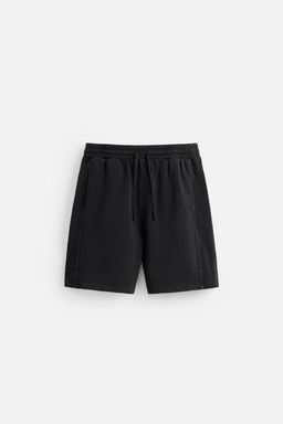 WASHED RELAXED FIT JOGGER BERMUDA SHORTS - Zara фото 6