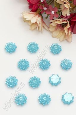 Полубусины пришив. "Цветок" 20 мм*400 гр (ВР-747) голубой