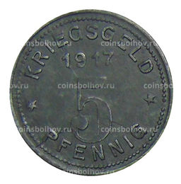 Монета 5 пфеннигов 1917 года Германия  Нотгельд  Виттен