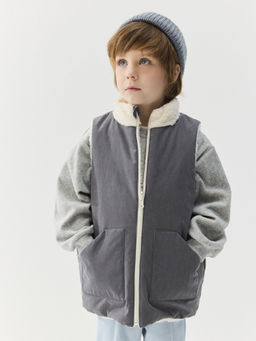 Жилет стеганый на молнии двухсторонний Темный шоколад - Bungly фото 6