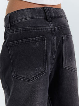 Брюки джинсовые для девочек в черном цвете - Mark formelle фото 5