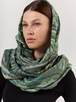 Большой, мягкий, тонкий и очень нежный двусторонний палантин с рисунком.