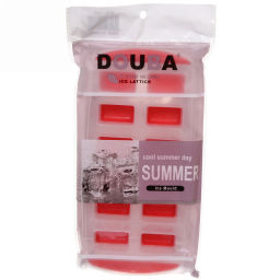 Цена за 3 шт. Форма для льда пластиковая с силиконом "Кубики"