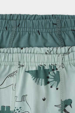 CROCKID, Трусы/ уп. Цвет: темный малахит, голуб.прибой, динозавры