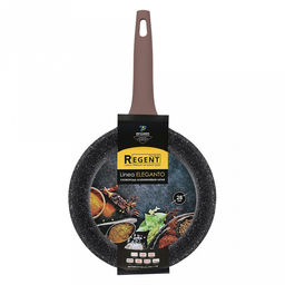 Сковорода с антипригарным покрытием Eleganto д28см, h2,95см, s1,8мм, дно s5мм, литой алюминий, многослойное антипригарное покрытию Pfluon, бакелитовая ручка с покрытием soft-touch, Regent (Китай) Подходит для всех видов плит, включая индукционн - Домашняя мода фото 5