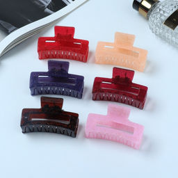 Цена за 12 шт. Крабик для волос «Глория», прямой, 6.5 см, МИКС