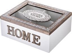 ШКАТУЛКА ДЛЯ ЧАЯ С 4 СЕКЦИЯМИ КОЛЛЕКЦИЯ HOME 20*17*8 СМ