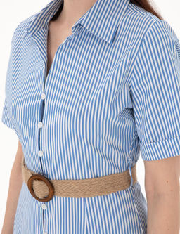 Mavi Regular Fit Dokuma Elbise