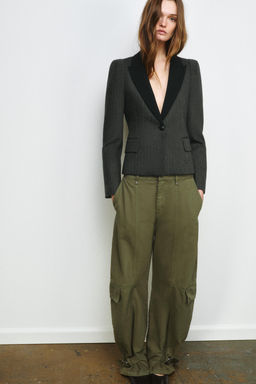 ZW COLLECTION COMBINED HERRINGBONE BLAZER - Zara фото 11