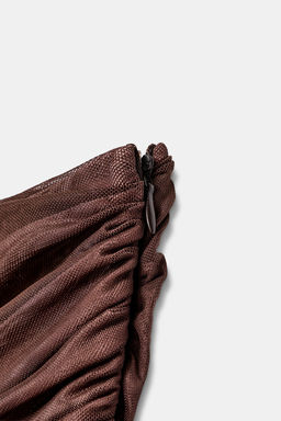 VESTIDO MIDI BANDEAU / Marr?n claro - Zara фото 7