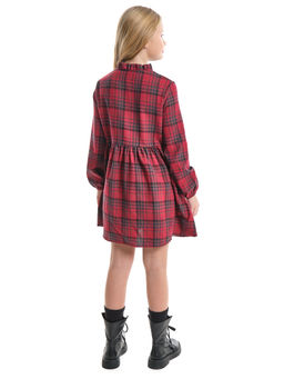 Платье для девочки нарядное детское праздничное UD 8077 красная клетка - Mini maxi фото 7