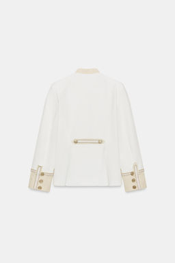 CHAQUETA ALAMARES ZW COLLECTION / Blanco - Zara фото 4