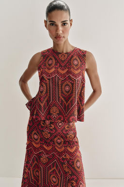 TOP BORDADOS PERFORADOS / Multicolor - Zara фото 2