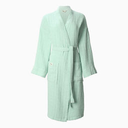 Халат жен.муслиновый LoveLife размер 46-48, цвет мятный, 100% хл, 4-сл, 235 г/м²