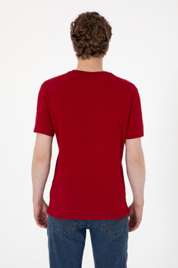 Erkek Regular Fit Bisiklet Yaka Bordo Basic Ti__rt Sepette S_rpriz _ndirim - U.s. polo assn фото 5