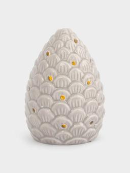 Статуэтка, 11 см, с подсветкой, фарфор P, бежево-молочная, Шишка, Pinecone - Anna lafarg фото 2