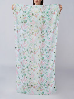 Большой, мягкий, тонкий и очень нежный двусторонний палантин с рисунком - Tantino фото 3