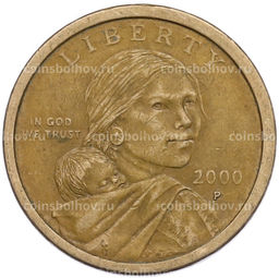 Монета 1 доллар 2000 года P США Сакагавея Парящий орел
