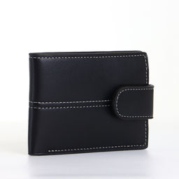 Портмоне мужское на кнопке, чёрное