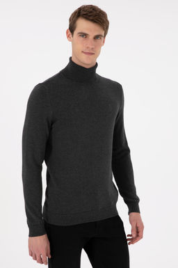 Erkek Antrasit Melanj Basic Kazak