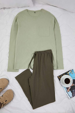 Mint-Haki Regular Fit %100 Pamuk _rme Pijama Tak_m_ TMNAW26PT00005