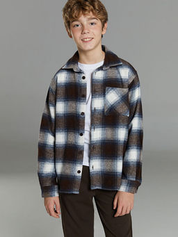 Uzun Kollu Ekose Erkek ?ocuk G?mlek