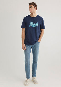 Mavi Logo Bask?l? Lacivert Tisort  фото 2