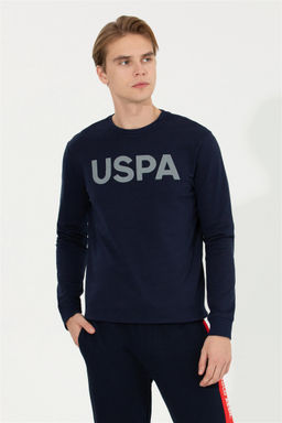 Мужской темно-синий базовый свитшот Неожиданная скидка в корзине