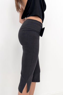 PANTAL?N CAPRI CINTUR?N / Gris oscuro - Zara фото 4