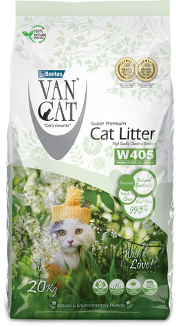Van Cat комкующийся наполнитель "100% натуральный", без пыли, пакет, premium (гранулы 0,5mm  4,0mm)
