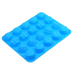 Форма силиконовая для выпекания Кекс - 20 штук 31,5х25,5см h2,8см, цвета микс (Китай)