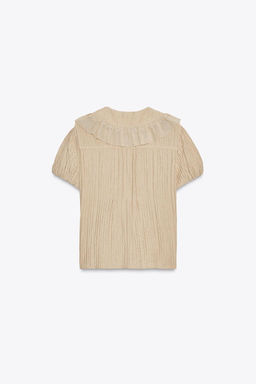 EMBROIDERED PETER PAN COLLAR SHIRT - Zara фото 3