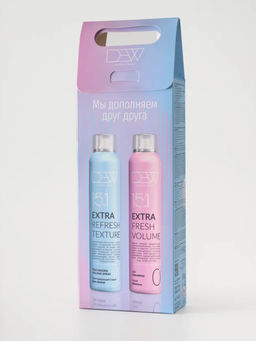 DEW Professional Набор для волос: Текстурирующий спрей + Сухой шампунь, 200 мл x 2