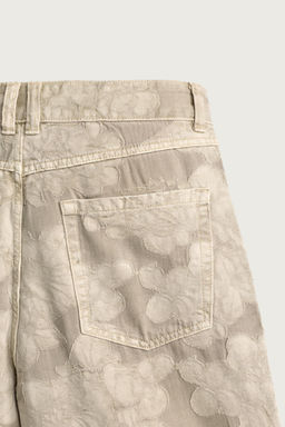 BERMUDA BAGGY FIT JACQUARD FLORAL / Tostado - Zara фото 9