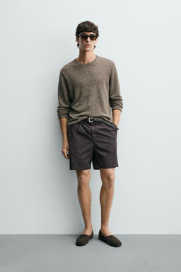 JERSEY REGULAR FIT 100% LINO / Marr?n / Topo