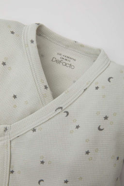 Набор вафель с длинными рукавами и звездами для мальчика, 2 шт. - Defacto фото 3