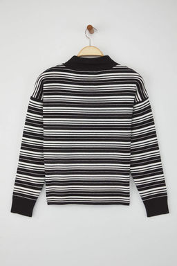 Wardrobe Essentials Lacivert Premium/Ozel Iplik Polo Yaka Triko Kazak | TWOAW26KZ00060 - Trendyolmilla фото 19