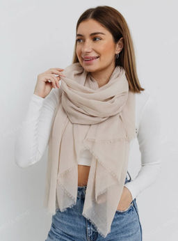 K13581 Палантин 90/180 хлопок СВ_БЕЖЕВЫЙ