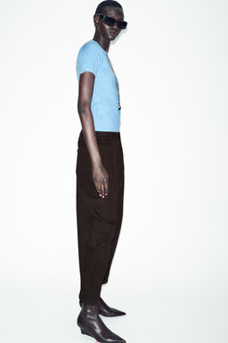 SOFT-TOUCH KNIT SHORT SLEEVE JUMPER - Zara фото 3