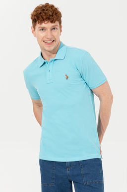 Erkek Turkuaz Polo Yaka Basic T-Shirt Sepette S_rpriz _ndirim - U.s. polo assn фото 2