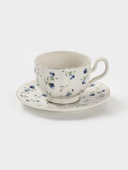 Чайная пара «Тюльпан», 2 предмета: блюдце 15.5×2 см, чашка 235 мл, 12×9×7.5 см, керамика, белая